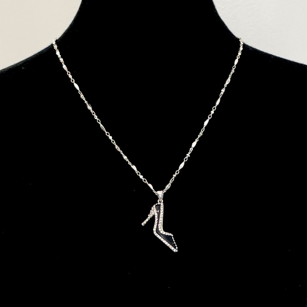 Rhinestone High Heel Pendant